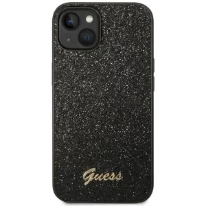Husa Cover Guess Glitter PC/TPU Flakes Metal Logo pentru iPhone 13/14 Black