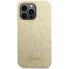 Husa Cover Guess Glitter PC/TPU Flakes Metal Logo pentru iPhone 13/14 Gold