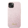 Husa Cover Guess Glitter PC/TPU Flakes Metal Logo pentru iPhone 13/14 Pink