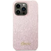 Husa Cover Guess Glitter PC/TPU Flakes Metal Logo pentru iPhone 14 Pro Pink