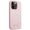 Husa Cover Guess Glitter PC/TPU Flakes Metal Logo pentru iPhone 14 Pro Pink