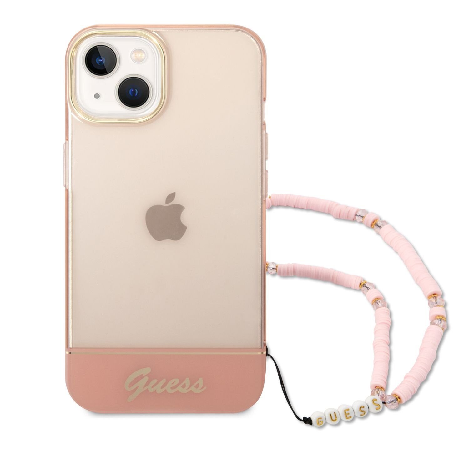 Husa Cover Guess PC/TPU Camera Outline with Strap pentru iPhone 13/14 Translucent thumb