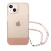 Husa Cover Guess PC/TPU Camera Outline with Strap pentru iPhone 13/14 Translucent