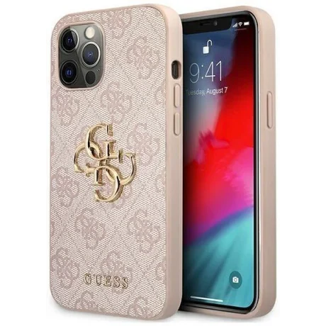Husa Cover Guess PU 4G Metal Logo pentru iPhone 13/14 GUHCP14S4GMGPI Pink