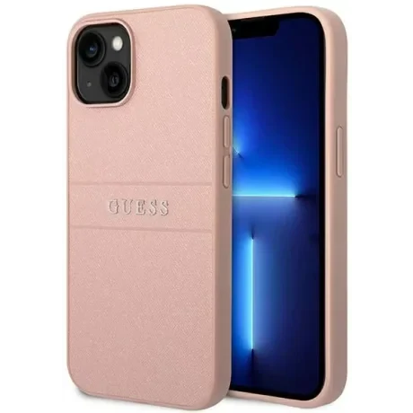 Husa Cover Guess PU Leather Saffiano pentru iPhone 13/14 Pink