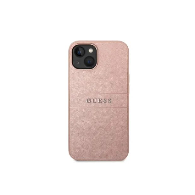 Husa Cover Guess PU Leather Saffiano pentru iPhone 14 Plus Pink