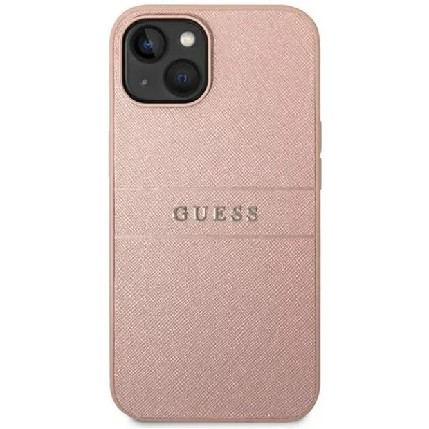 Husa Cover Guess PU Leather Saffiano pentru iPhone 14 Pro Max GUHCP14XPSASBPI Pink