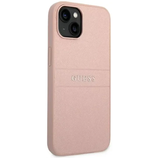 Husa Cover Guess PU Leather Saffiano pentru iPhone 14 Pro Max GUHCP14XPSASBPI Pink