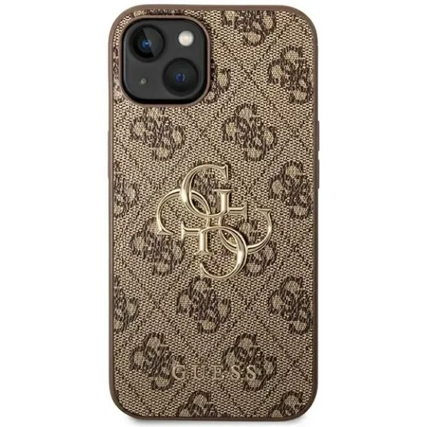 Husa Cover Guess PU Metal Logo pentru iPhone 13/14 Brown
