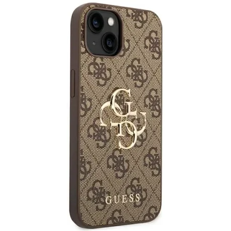Husa Cover Guess PU Metal Logo pentru iPhone 13/14 Brown
