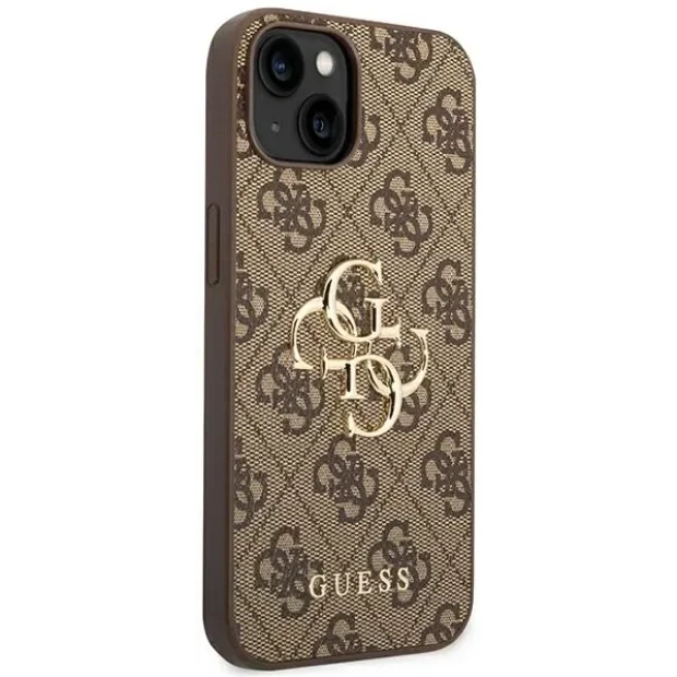 Husa Cover Guess PU Metal Logo pentru iPhone 13/14 Brown