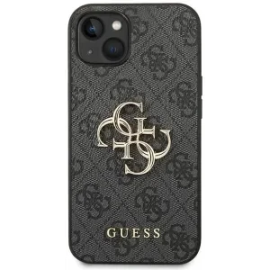 Husa Cover Guess PU Metal Logo pentru iPhone 14 Plus GUHCP14M4GMGGR Grey