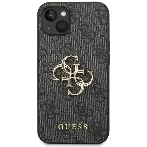 Husa Cover Guess PU Metal Logo pentru iPhone 14 Pro Grey