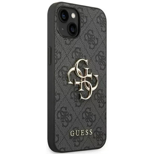 Husa Cover Guess PU Metal Logo pentru iPhone 14 Pro Grey