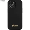 Husa Cover Guess Silicone Liquid Metal Logo pentru iPhone 13/14 GUHCP14SSLSMK Black