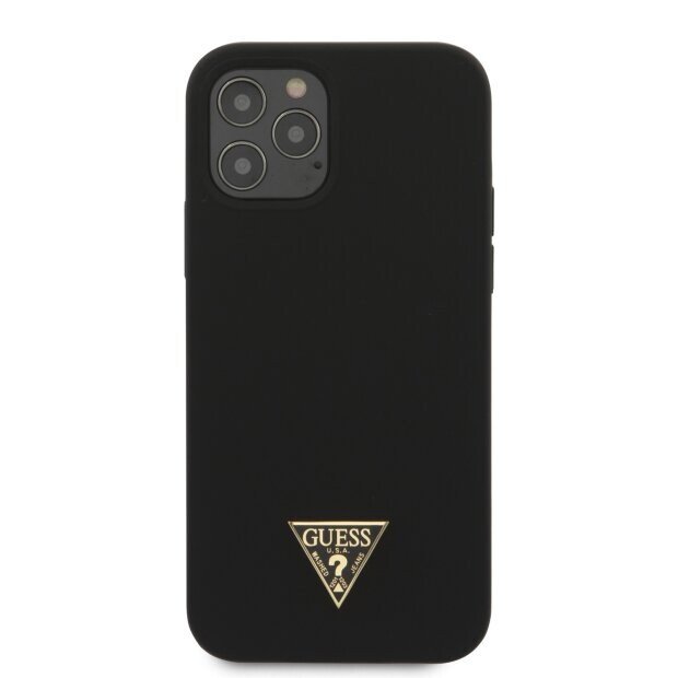 Husa Cover Guess Silicone Liquid Metal Logo pentru iPhone 14 Plus GUHCP14MSLSMK Black thumb