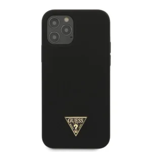 Husa Cover Guess Silicone Liquid Metal Logo pentru iPhone 14 Plus GUHCP14MSLSMK Black