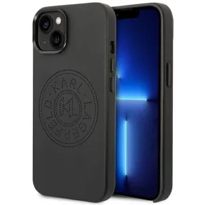 Husa Cover Karl Lagerfeld PU Leather Perforated Logo pentru iPhone 13/14 KLHCP14SFWHK Black