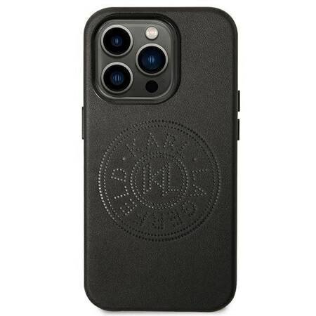 Husa Cover Karl Lagerfeld PU Leather Perforated Logo pentru iPhone 14 Pro Black thumb