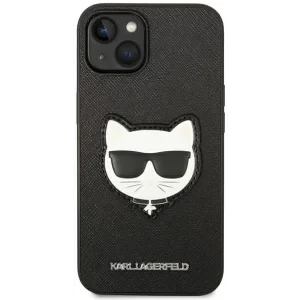 Husa Cover Karl Lagerfeld PU Saffiano Choupette Head pentru iPhone 13/14 Black