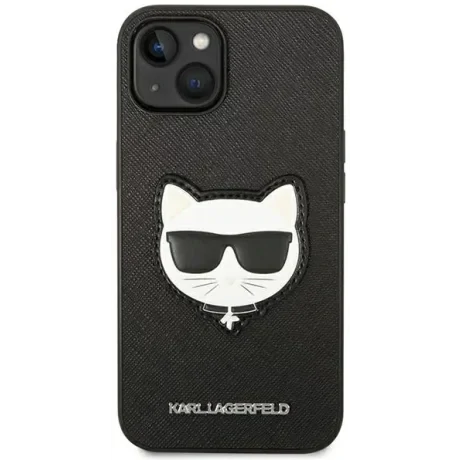Husa Cover Karl Lagerfeld PU Saffiano Choupette Head pentru iPhone 13/14 Black