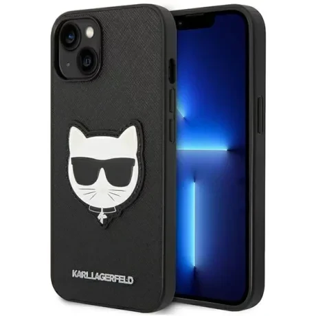 Husa Cover Karl Lagerfeld PU Saffiano Choupette Head pentru iPhone 14 Plus Black