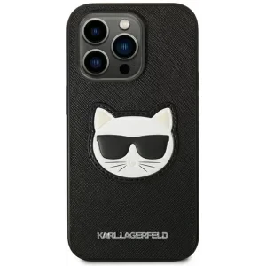 Husa Cover Karl Lagerfeld PU Saffiano Choupette Head pentru iPhone 14 Pro Black