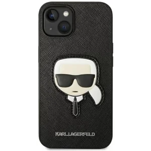 Husa Cover Karl Lagerfeld PU Saffiano Karl Head pentru iPhone 14 Plus Negru