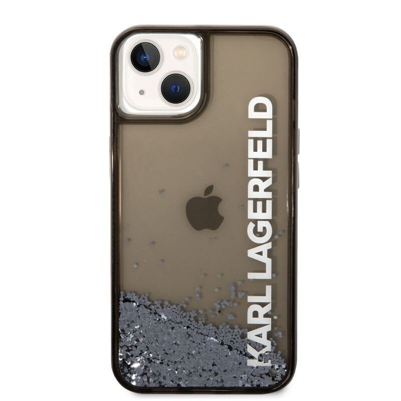 Husa Cover Karl Lagerfeld Translucend Liquid Glitter pentru iPhone 14 Plus Black thumb