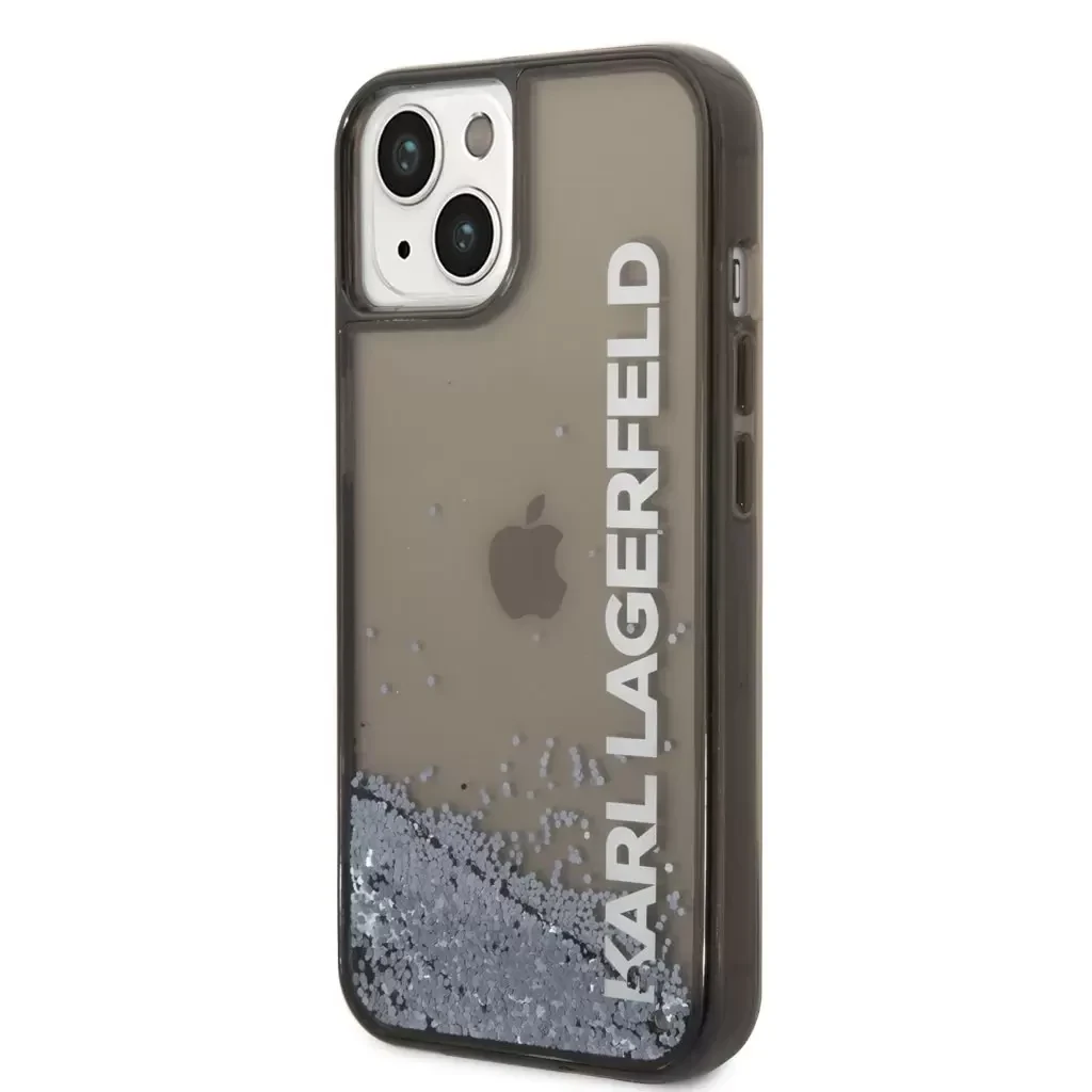 Husa Cover Karl Lagerfeld Translucend Liquid Glitter pentru iPhone 14 Plus Black thumb