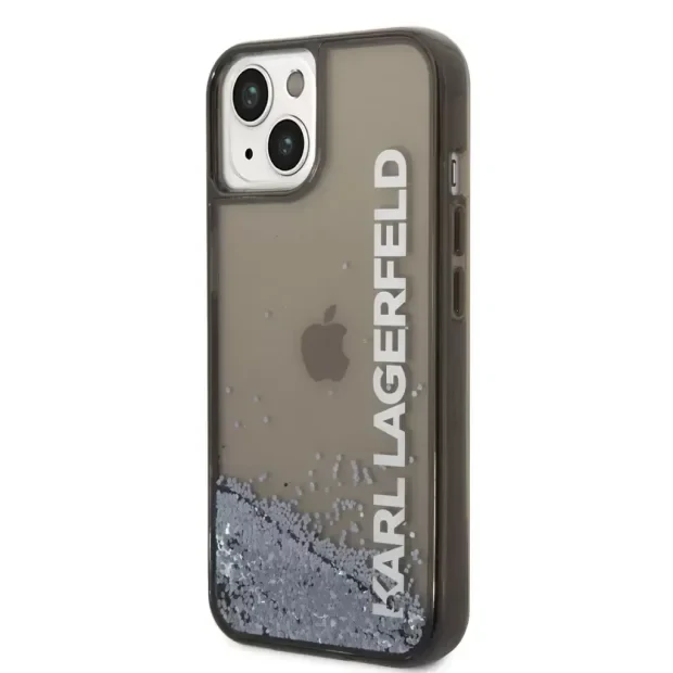 Husa Cover Karl Lagerfeld Translucend Liquid Glitter pentru iPhone 14 Plus Black