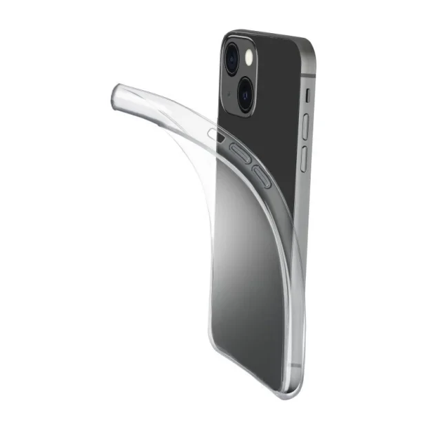 Husa Cover Cellularline Silicon Fine Soft pentru iPhone 14 Transparent