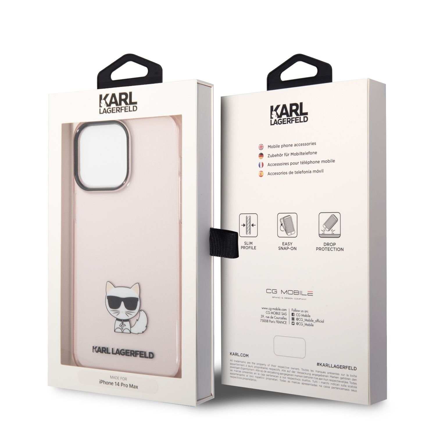 Husa Cover Karl Lagerfeld Choupette Logo pentru iPhone 14 Plus Pink thumb