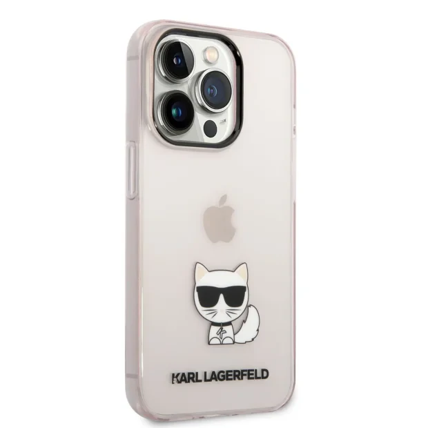 Husa Cover Karl Lagerfeld Choupette Logo pentru iPhone 14 Plus Pink