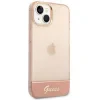 Husa Cover Guess PC/TPU Camera Outline Translucent pentru iPhone 13/14 Pink