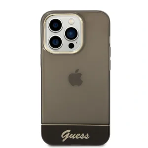 Husa Cover Guess PC/TPU Camera Outline Translucent pentru iPhone 14 Plus Black