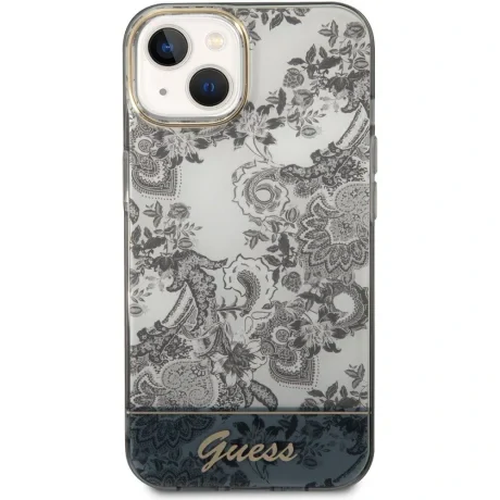 Husa Cover Guess PC/TPU Tile De Jouy pentru iPhone 14 Pro Grey