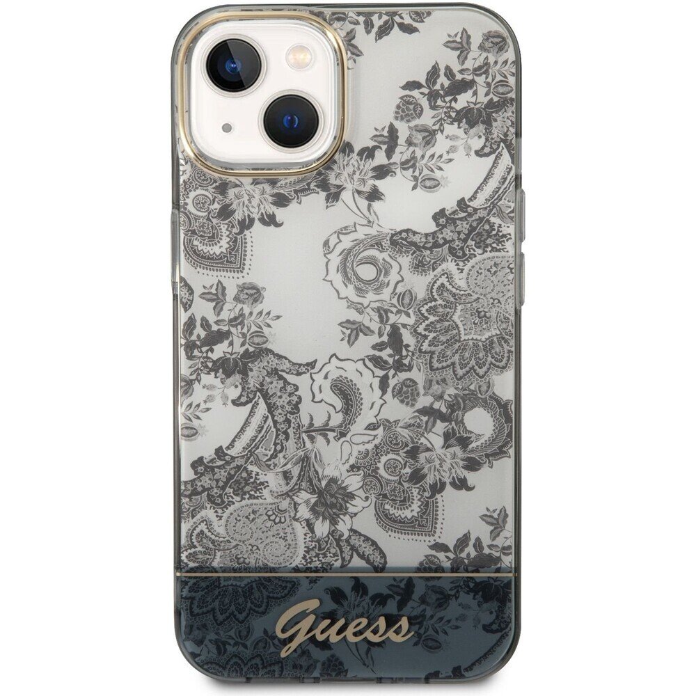 Husa Cover Guess PC/TPU Toile De Jouy pentru iPhone 14 Plus Grey thumb