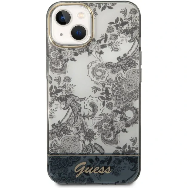 Husa Cover Guess PC/TPU Toile De Jouy pentru iPhone 14 Plus Grey