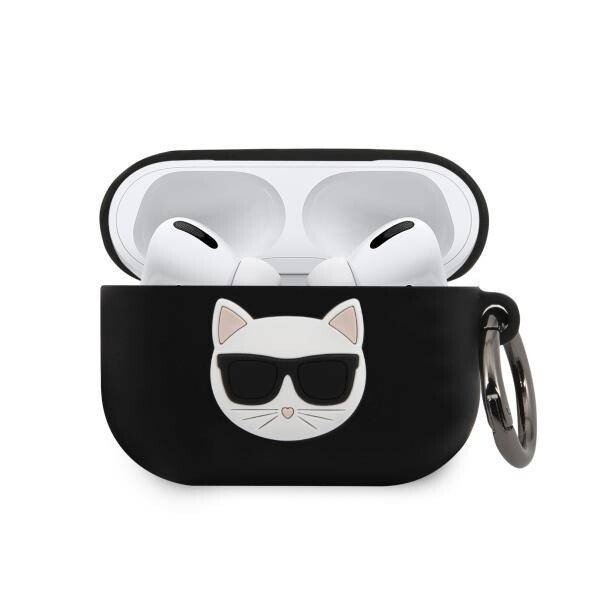 Husa Cover Karl Lagerfeld Iconic Silicone Choupette pentru AirPods Pro Black thumb