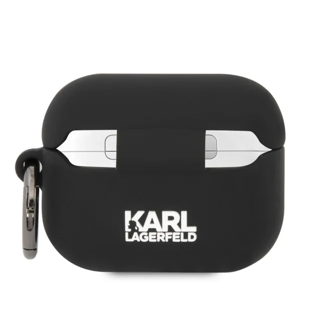 Husa Karl Lagerfeld and Choupette Silicon pentru Airpods Pro Black