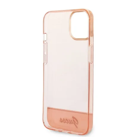 Husa Cover Guess PC/TPU Camera Outline Translucent pentru iPhone 14 Plus Pink