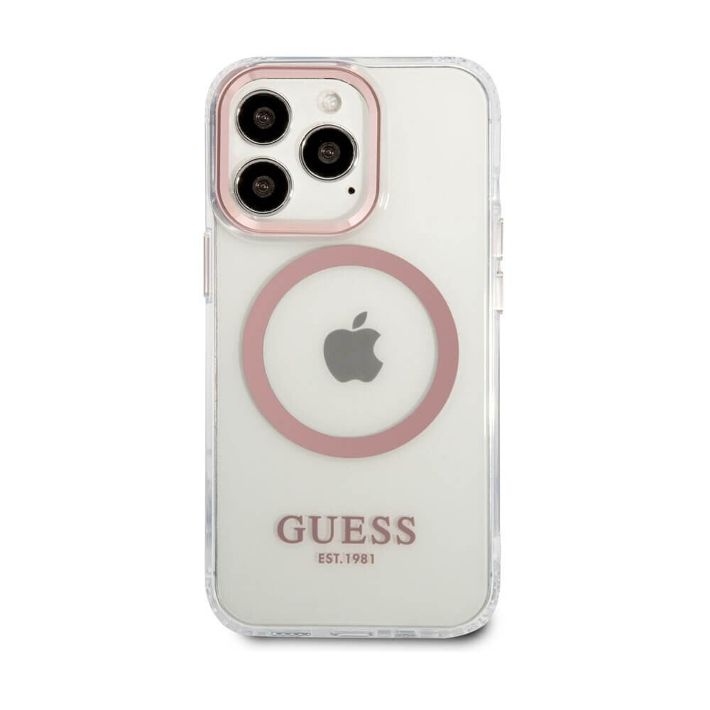 Husa Cover Guess Transparent MagSafe pentru iPhone 13 Pro Max Pink thumb