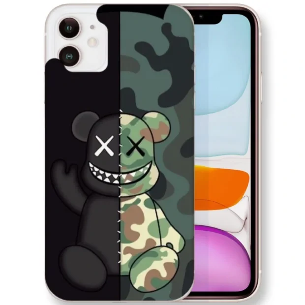 Husa Fashion Mobico pentru iPhone 14 Robot Teddy Bear Army