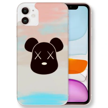 Husa Fashion Mobico pentru iPhone 14 Robot Teddy Bear Color