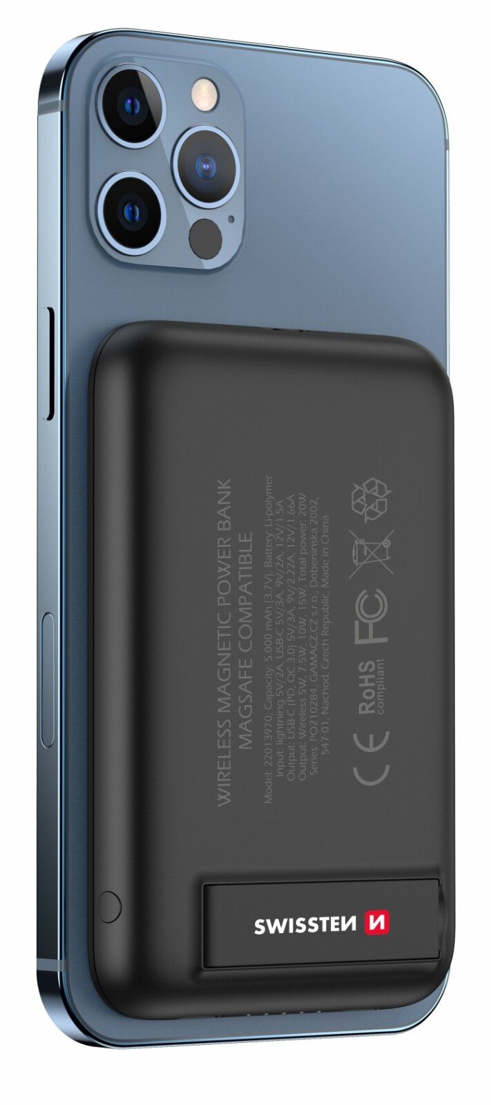 Baterie Externa Swissten 5000mAh compatibil cu MagSafe Negru thumb