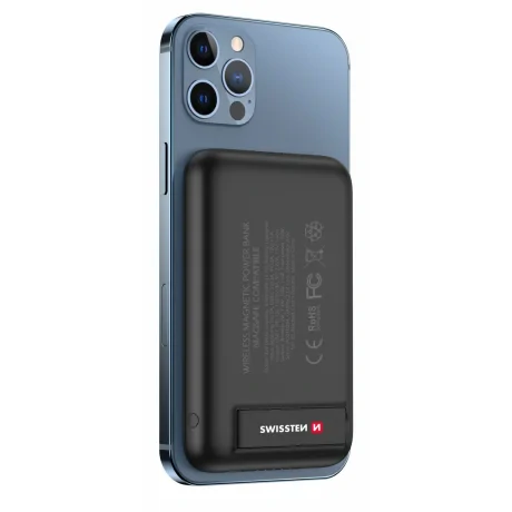 Baterie Externa Swissten 5000mAh compatibil cu MagSafe Negru
