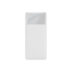 Baterie Externa Baseus QPOW 10000 mAh 3.0 QC 15W cu IN/Out 2xUSB 1xType-C 1xLightning 1xMicro USB White