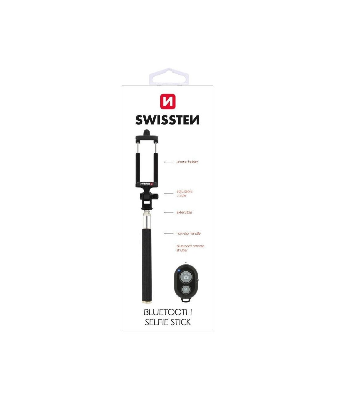 Selfie Stick Bluetooth Swissten Negru thumb