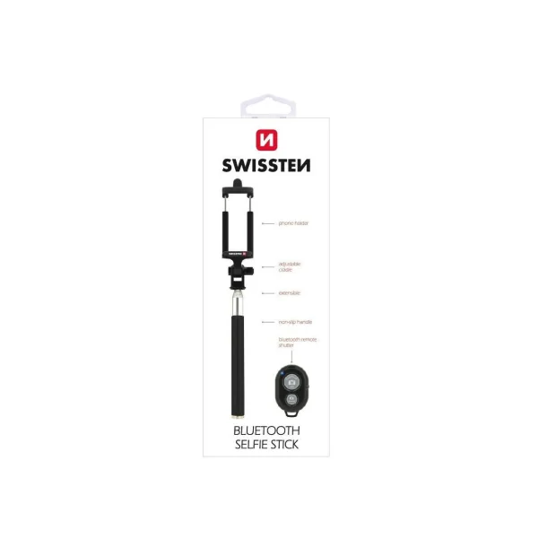 Selfie Stick Bluetooth Swissten Negru